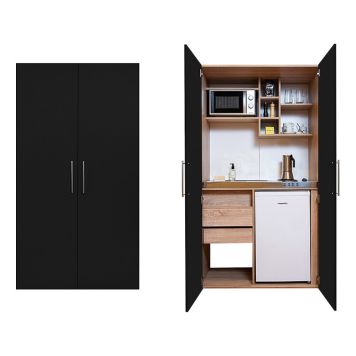 PENTRY RESPEKTA PETER I SKÅP MED VITVAROR SKESSMI EK/SVART 100CM 