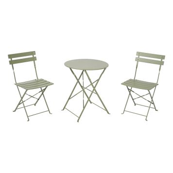 CAFÉSET OUTFIT BORD+2 STOLAR GRÖN