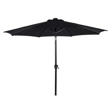 PARASOLL OUTFIT SOLCELL VEV Ø300CM SVART