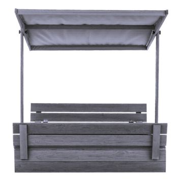 SANDLÅDANORDIC PLAY ACTIVE MED TAK 120X120CM GRÅ