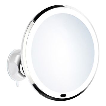 SMINKSPEGEL BESLAGSBODEN GLOW LED MED SUGPROPP KROM