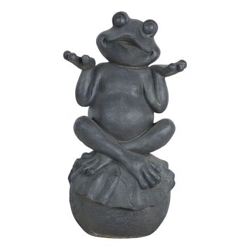 TRÄDGÅRDSFIGUR PIARDINO GRODA BOSSE 47CM ANTIKSVART