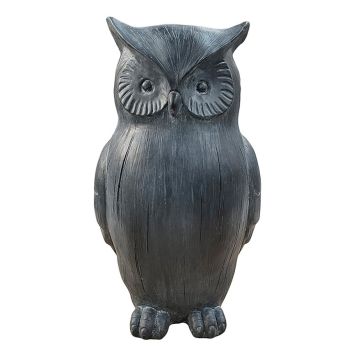 TRÄDGÅRDSFIGUR PIARDINO UGGLA MÄRTA 38CM MÖRKGRÅ