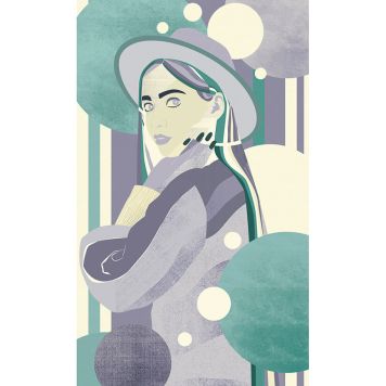 FOTOTAPET KOMAR WOMAN HAT COLOUR