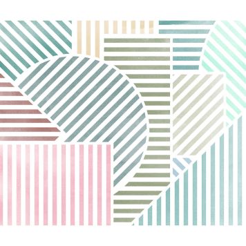 FOTOTAPET KOMAR JEUX DE LIGNES BONBON