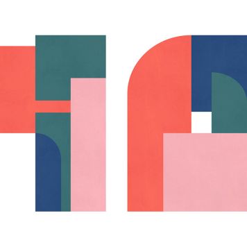 FOTOTAPET KOMAR GEOMETRIC COLOURS