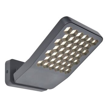 VÄGGLAMPA LUTEC ATLANTIS LITEN 4000K MÖRKGRÅ