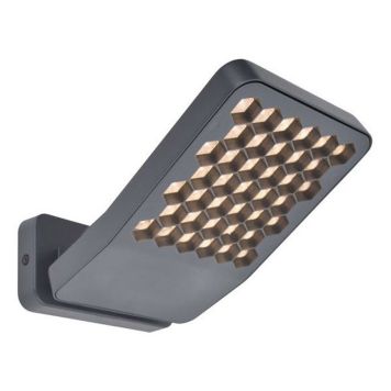 VÄGGLAMPA LUTEC ATLANTIS LITEN 3000K MÖRKGRÅ 