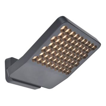 VÄGGLAMPA LUTEC ATLANTIS MEDIUM 3000K MÖRKGRÅ 