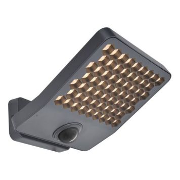 VÄGGLAMPA LUTEC ATLANTIS MEDIUM SENSOR 3000K MÖRKGRÅ 