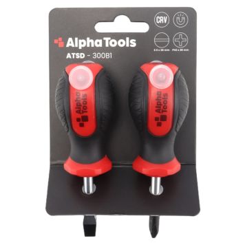 SKRUVMEJSEL ALPHA TOOLS STUBBY 2-PACK