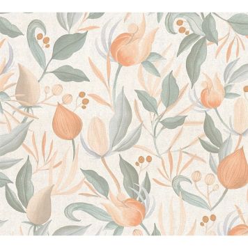 TAPET A.S CREATION COSMO LIVING BLOMMOR ORANGE