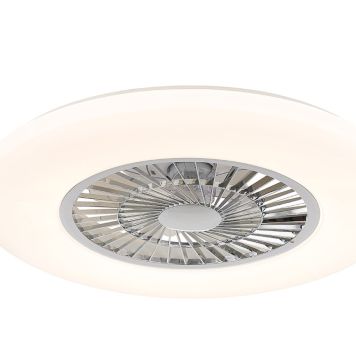 TAKFLÄKT GLOBO ALVA LED RGBW VIT/KROM