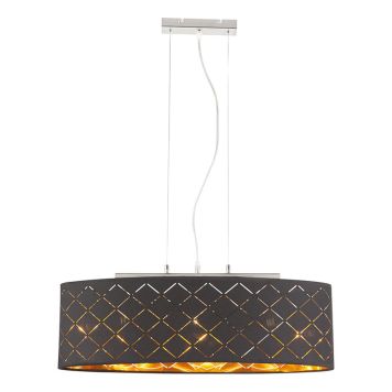 PENDELLAMPA GLOBO CLARKE 3L SVART/GULD