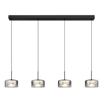 PENDELLAMPA GLOBO BELINDA 4L SVART 