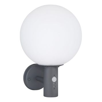 VÄGGLAMPA GLOBO OSSY IP44 ANTRACIT