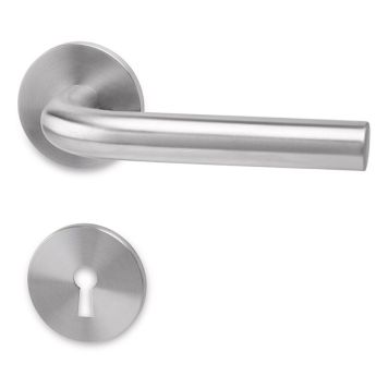 INNERDÖRRHANDTAG HABO PORTLAND MED NYCKELSKYLT ROSTFRITT STÅL 