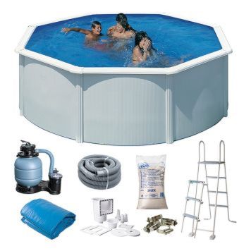 POOL SWIM & FUN CLASSIC RUND Ø350X120CM VIT                    
