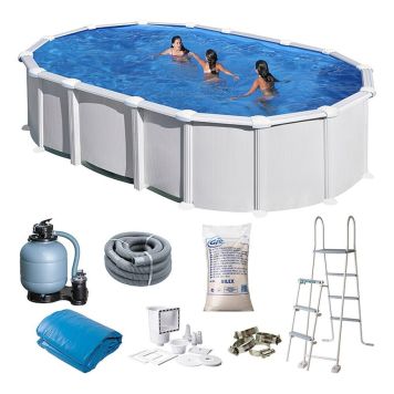 POOL SWIM & FUN HAITI SET OVAL 730X375X132CM VIT                             