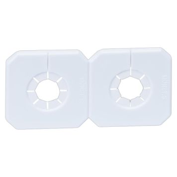 TÄCKBRICKA ADMIRAL DUBBEL PLAST VIT CC40 10-18MM