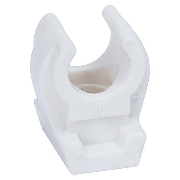 RÖRKLAMMER ADMIRAL PLAST Ø10 MM VIT 4ST