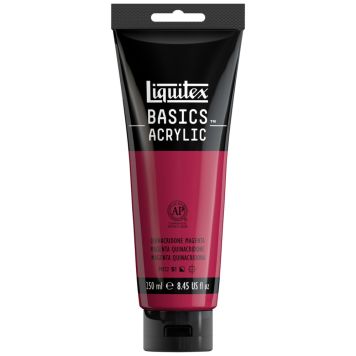 AKRYLFÄRG LIQUITEX BASICS QUINACRIDONE MAGENTA 250ML