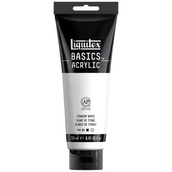 AKRYLFÄRG LIQUITEX BASICS TITANIUM WHITE 250ML