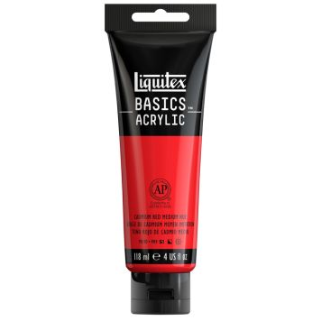 AKRYLFÄRG LIQUITEX BASICS MEDIUM CADMIUM RED 118ML