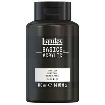 AKRYLFÄRG LIQUITEX BASIC IVORY BLACK 400ML