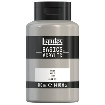 AKRYLFÄRG LIQUITEX BASIC SILVER 400ML