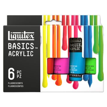 AKRYLFÄRG LIQUITEX BASICS AKRYLFÄRGSET FLUORESCENTS 6X22ML