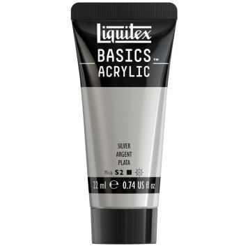 AKRYLFÄRG LIQUITEX BASICS SILVER 22ML