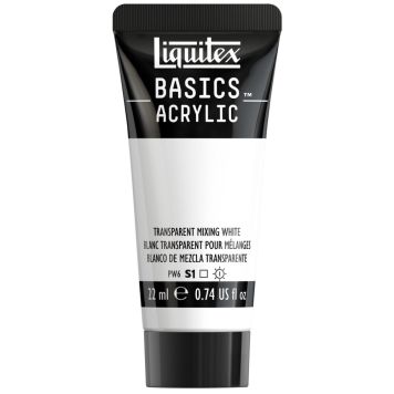 AKRYLFÄRG LIQUITEX BASICS TRANSPARENT MIXING WHITE  22ML
