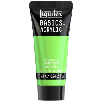 AKRYLFÄRG  LIQUITEX BASICS METALLISK LJUSGRÖN 22ML 