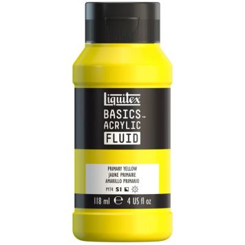 AKRYLFÄRG LIQUITEX BASICS  FLUID PRIMAR YELLOW HUE 118ML 