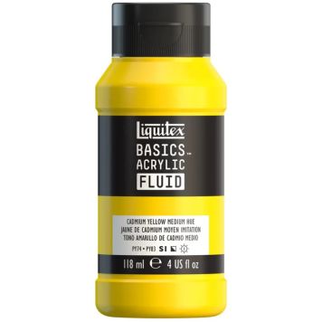 AKRYLFÄRG LIQUITEX BASICS  FLUID CAD YELLOW MEDIUM HUE 118ML