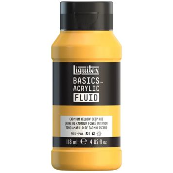AKRYLFÄRG LIQUITEX BASICS FLUID CAD DEEY YELLOW 118ML