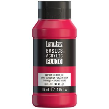 AKRYLFÄRG LIQUITEX BASICS FLUID CAD RED DEEP HUE 118ML 
