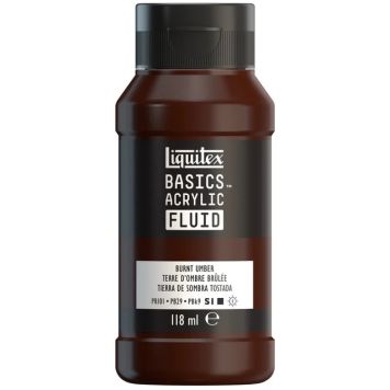 AKRYLFÄRG LIQUITEX BASICS FLUID BURNT UMBER 118ML