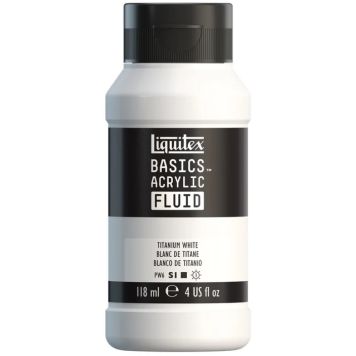 AKRYLFÄRG LIQUITEX BASICS FLUID TITANIUM WHITE 118ML 