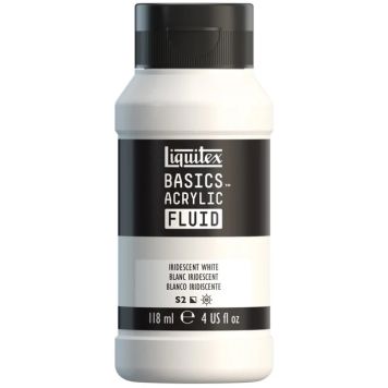 AKRYLFÄRG LIQUITEX BASIC FLUID IRIDESCENT WHITE 118ML 