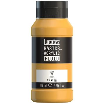 AKRYLFÄRG LIQUITEX BASICS FLUID GOLD 118ML 