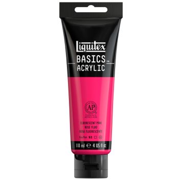 AKRYLFÄRG LIQUITEX BASICS FLUORESCENT ROSA 118ML 