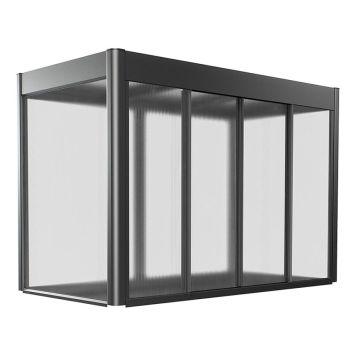 VÄXTHUSFÖRLÄNGNING BIOHORT TILL FLORENTINA 2X1M METALLIC MÖRKGRÅ