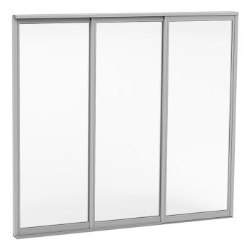 SKJUTBART DÖRRPARTI HALLE PRIMOLUX ISOLER 3-DELAT GRÅ