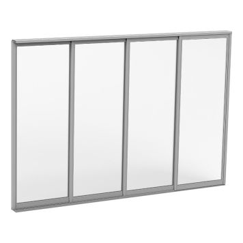 SKJUTBART DÖRRPARTI HALLE PRIMOLUX ISOLER 4-DELAT GRÅ