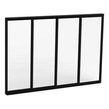 SKJUTBART DÖRRPARTI HALLE PRIMOLUX ISOLER 4-DELAT MATT SVART