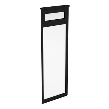 FAST VÄGGPARTI HALLE SOLID ISOLER 1-DELAT MED LUCKA SVART