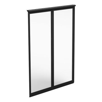 FAST VÄGGPARTI HALLE SOLID ISOLER 2-DELAT SVART