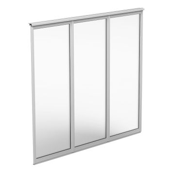 FAST VÄGGPARTI HALLE SOLID ISOLER 3-DELAT ALUMINIUMGRÅ